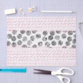 Die moderne rosa schwarze gezeichnete Hand Seidenpapier (Handwerk)