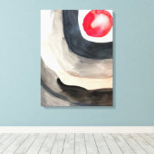 Die moderne, sonnengraue und schwarze abstrakte Ku Leinwanddruck (Insitu (Holzboden))