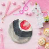 Die moderne, sonnengraue und schwarze abstrakte Ku Pappteller (Party)