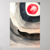 Die moderne, sonnengraue und schwarze abstrakte Ku Poster (Vorne)