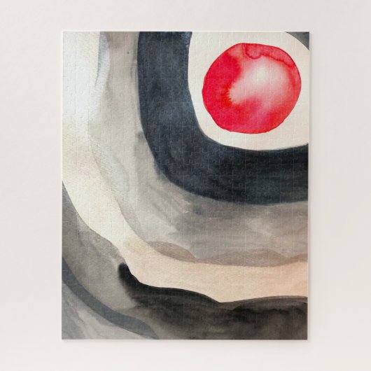 Die moderne, sonnengraue und schwarze abstrakte Ku Puzzle (Vertikal)