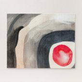 Die moderne, sonnengraue und schwarze abstrakte Ku Puzzle (Horizontal)