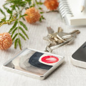 Die moderne, sonnengraue und schwarze abstrakte Ku Schlüsselanhänger (Seite)