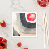 Die moderne, sonnengraue und schwarze abstrakte Ku Serviette (Beispiel)