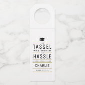 Die moderne Tassel war den problemlosen Abschluss Flaschenanhänger (Vorderseite)