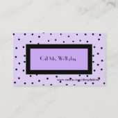 Die moderne Telefonkarte des Mädchens Telefonnummerkarte (Rückseite)