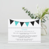 Die moderne türkisfarbene Hochzeitskollektion Begleitkarte (Stehend Vorderseite)