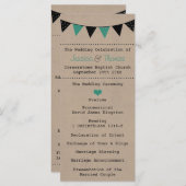 Die moderne türkisfarbene Hochzeitskollektion Programm (Vorne/Hinten)