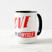 Die moderne Typografie-Gestaltung "Liebe, mein Fei Tasse (VorderseiteRechts)