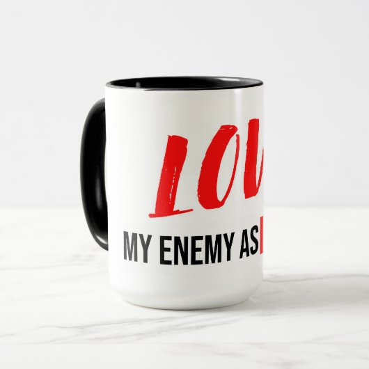 Die moderne Typografie-Gestaltung "Liebe, mein Fei Tasse (Vorderseite Links)