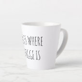 Die moderne Typografie-Zuhause ist der Ort, an dem Milchtasse (Rechte Ecke)