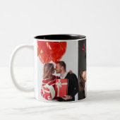 Die moderne Valentinstag Collage Tasse (Links)