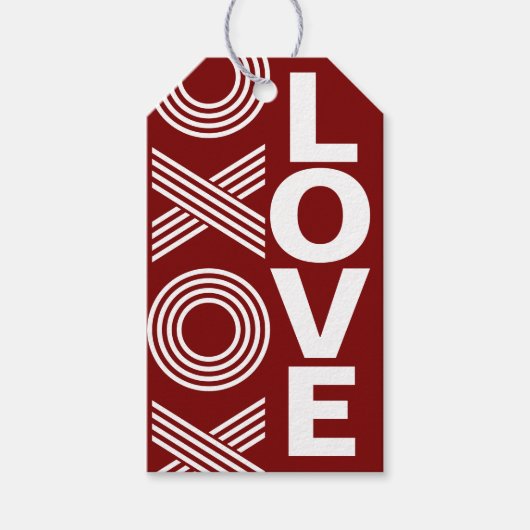 Die moderne Valentinstag-Rote Liebe Geschenkanhänger (Vorderseite)