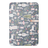 Die moderne Wasserfarbe Nutcracker Badematte (Vorderseite Vertikal)