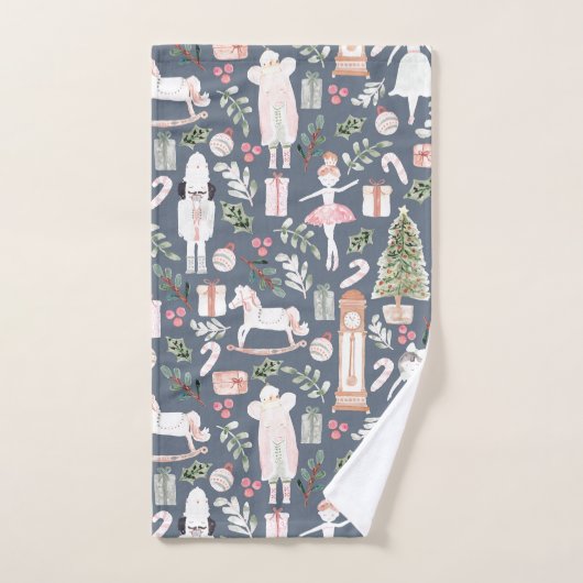 Die moderne Wasserfarbe Nutcracker Badhandtuch Set (Handtuch)