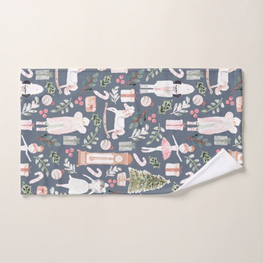 Die moderne Wasserfarbe Nutcracker Badhandtuch Set (Handtuch)