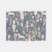 Die moderne Wasserfarbe Nutcracker Fleecedecke (Vorderseite (Horizontal))