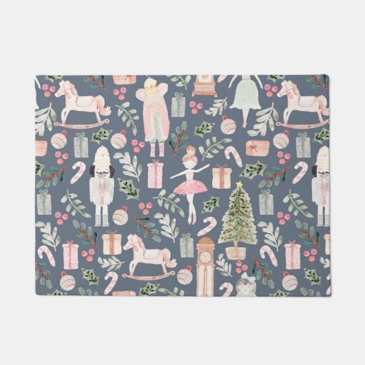 Die moderne Wasserfarbe Nutcracker Fußmatte (Vorderseite)