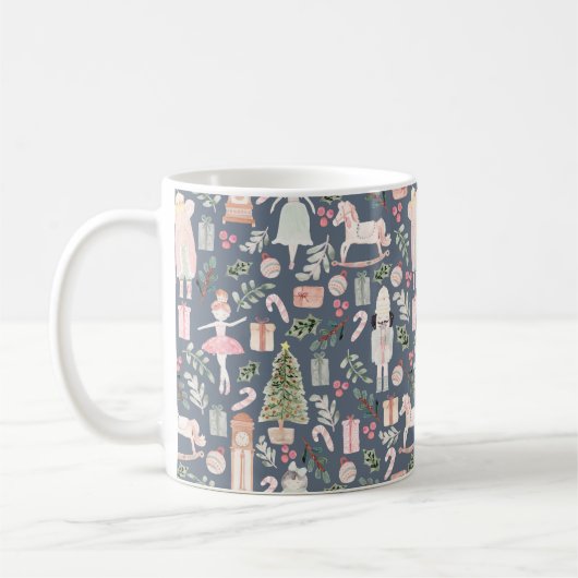 Die moderne Wasserfarbe Nutcracker Kaffeetasse (Links)