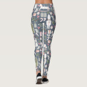 Die moderne Wasserfarbe Nutcracker Leggings (Rückseite)