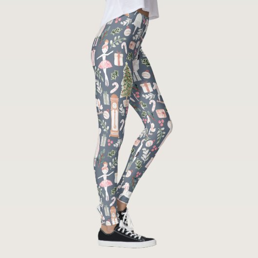 Die moderne Wasserfarbe Nutcracker Leggings (Rechts)