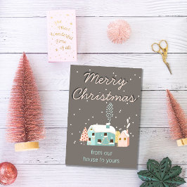 Die moderne Weihnachtskarte von unserem Haus bis z Karte
