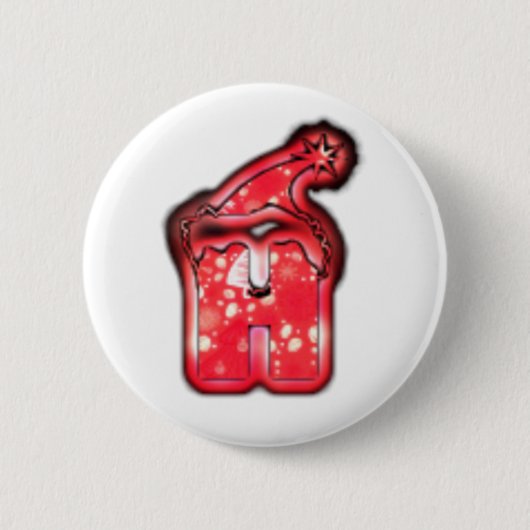 Die moderne Weihnachtsmann-Mützensammlung. Button (Vorderseite)