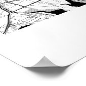 Die moderne weiße Karte der Bronx New York City Poster (Ecke)