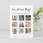 Die Moderne, wie alt sie waren, um die Spielkarte Einladung (Stehend Vorderseite)