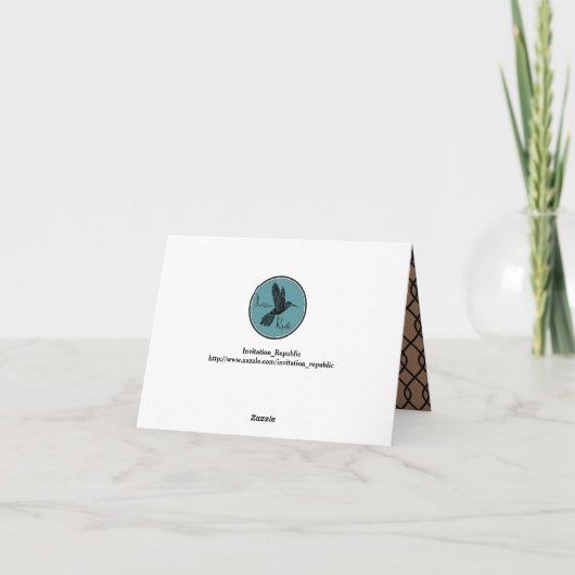 Die moderne wunderliche dankeskarte (Rückseite)