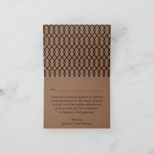 Die moderne wunderliche dankeskarte (Innenseite)