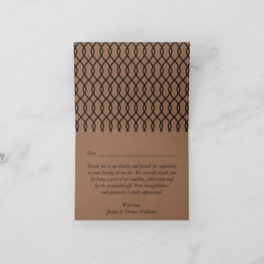 Die moderne wunderliche dankeskarte (Innenseite)