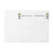 Die moderne Zickzack Hochzeitskollektion - Navy & (Rückseite)