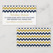 Die moderne Zickzack Hochzeitskollektion - Navy & Begleitkarte (Vorne/Hinten)