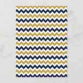 Die moderne Zickzack Hochzeitskollektion - Navy & Menükarte (Rückseite)