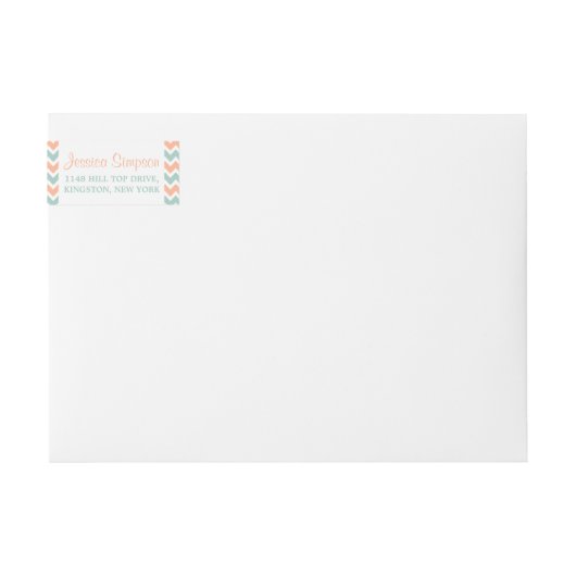 Die moderne Zickzack Hochzeitskollektion Peach & M (Vorderseite)