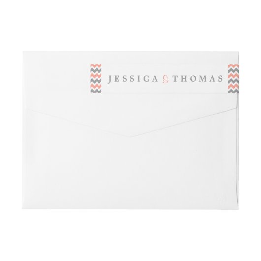 Die moderne Zickzack Hochzeitskollektion - rosa un (Rückseite)