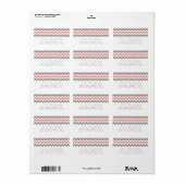 Die moderne Zickzack Hochzeitskollektion - rosa un Adressaufkleber (Vorne)