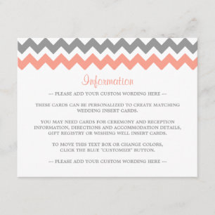 Die moderne Zickzack Hochzeitskollektion - rosa un Begleitkarte