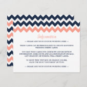 Die moderne Zickzack Hochzeitskollektion - Rosa un Begleitkarte (Vorne/Hinten)