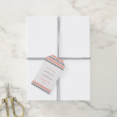 Die moderne Zickzack Hochzeitskollektion - rosa un Geschenkanhänger