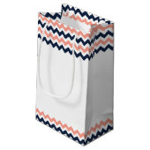 Die moderne Zickzack Hochzeitskollektion - Rosa un Kleine Geschenktüte (Rückseite Schrägansicht)