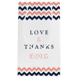 Die moderne Zickzack Hochzeitskollektion - Rosa un Kleine Geschenktüte