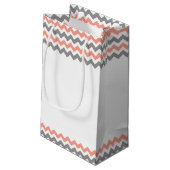 Die moderne Zickzack Hochzeitskollektion - rosa un Kleine Geschenktüte (Rückseite Schrägansicht)