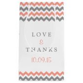 Die moderne Zickzack Hochzeitskollektion - rosa un Kleine Geschenktüte (Vorderseite)