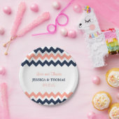 Die moderne Zickzack Hochzeitskollektion - Rosa un Pappteller (Party)