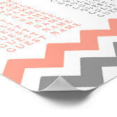 Die moderne Zickzack Hochzeitskollektion - rosa un Poster (Ecke)