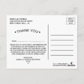 Die moderne Zickzack Hochzeitskollektion - rosa un Postkarte (Rückseite)