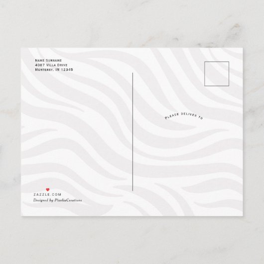 Die modernen geschlechtsneutralen Safari-Dschungel Einladungspostkarte (Rückseite)