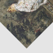 Die modische Schönheit, die sich selbst im Spiegel Seidenpapier (Ausschnitt)